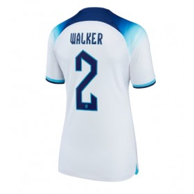 Damen Fußballbekleidung England Kyle Walker #2 Heimtrikot WM 2022 Kurzarm